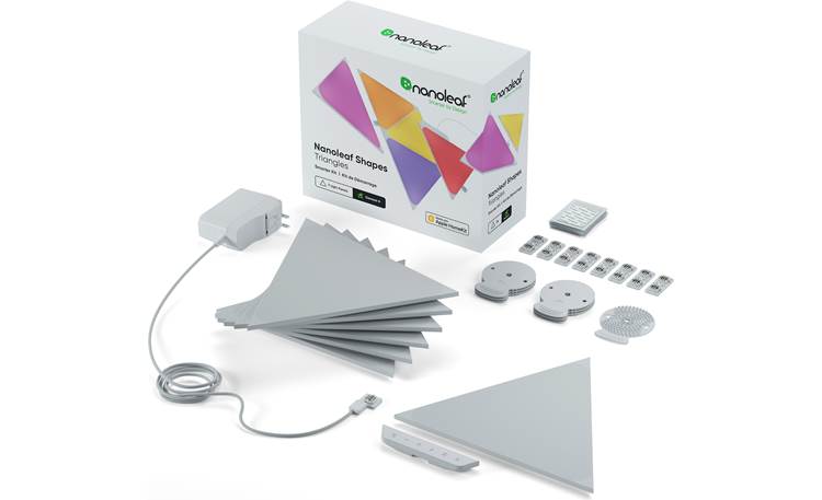 Nanoleaf Shapes Triangles Smarter Kit Included controller can support up to 500 triangles (additional panels sold separately)