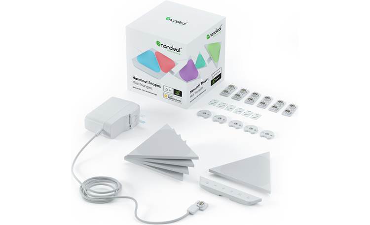 Nanoleaf Shapes Mini Triangles Smarter Kit Included controller can support up to 500 mini triangles (additional panels sold separately)