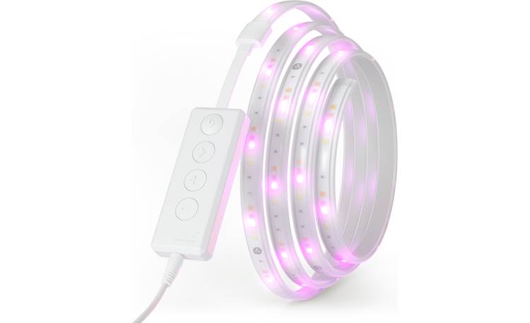 Nanoleaf Essentials Lightstrip Starter Kit Creates colorful ambient lighting behind entertainment systems or under bars or cabinets