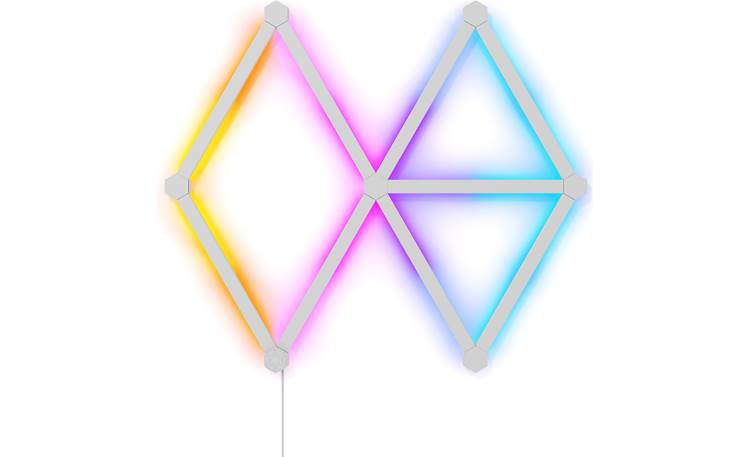 Nanoleaf Lines Smarter Kit Modular light bar set has 9 straight beam pieces and 9 connectors that can be arranged in any pattern you like for a unique light display