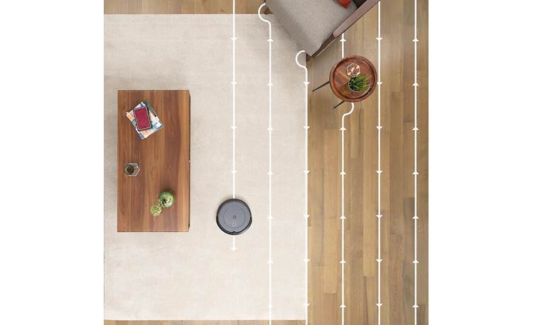 iRobot Roomba i3 EVO Navigates in neat rows, avoiding obstacles and mapping as it vacuums