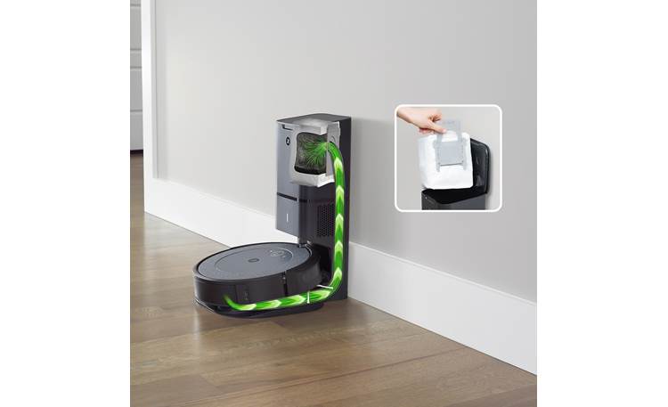iRobot Roomba i3+ EVO with Clean Base® Clean Base® holds up to 60 days' worth of dust, dirt, and hair in a dust-free bag