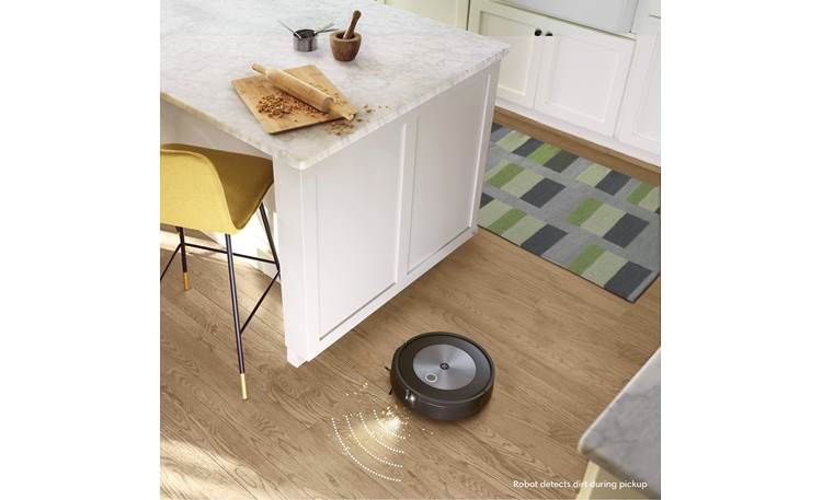 iRobot Roomba j7+ with Clean Base® Dirt Detect™ recognizes messes and vacuums them over until they're clean
