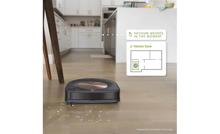 iRobot Roomba S9+ with Clean Base® You can send the s9+ to clean up a specific spot within a room — wherever the mess is