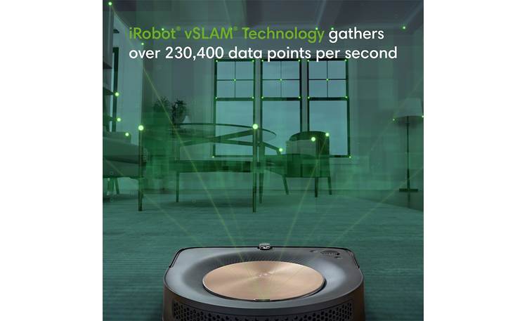 iRobot Roomba S9+ with Clean Base® vSLAM® navigation captures over 230,400 data points per second