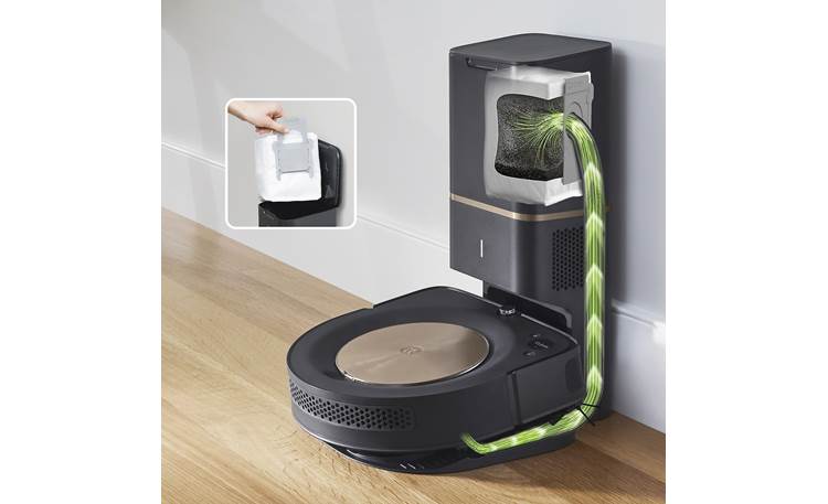 iRobot Roomba S9+ with Clean Base® Clean Base® automatically empties the s9+ and holds up to 60 days' worth of dirt
