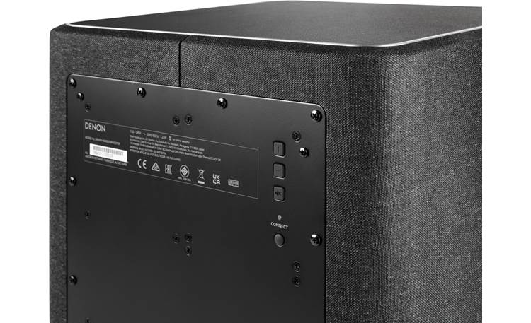 Denon Home Subwoofer Simple back-panel volume and mute controls