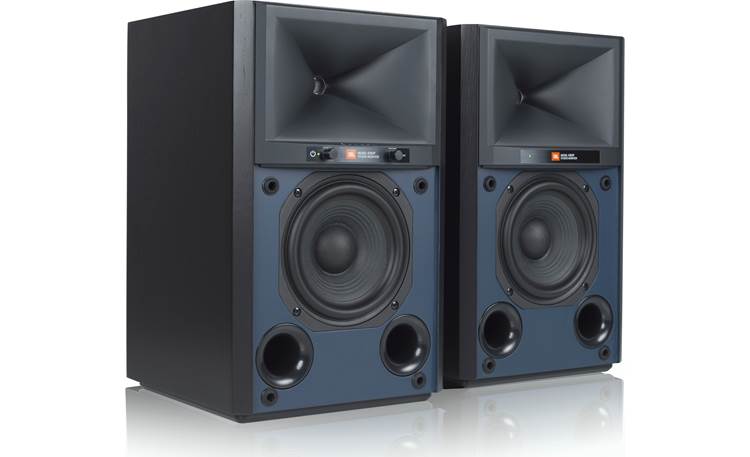 JBL 4305P Studio Monitors Both speakers, angled right without grilles