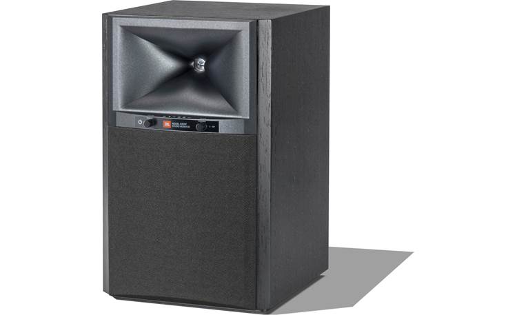 JBL 4305P Studio Monitors Angled left, with grille