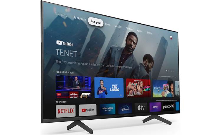 Sony KD-50X80K Google TV interface lets you browse live TV, movies, and TV shows from across many streaming services all in one place