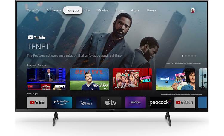 Sony KD-50X85K Google TV interface lets you browse live TV, movies, and TV shows from across many streaming services all in one place