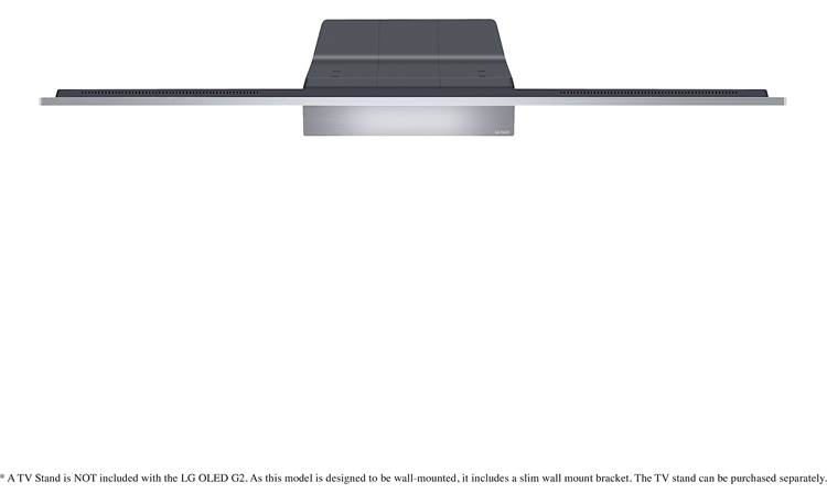 LG OLED55G2PUA Top (with optional stand, sold separately)