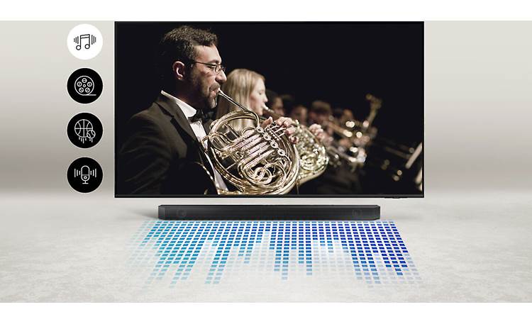 Samsung HW-Q60B Adaptive Sound Lite adjusts your settings based on each scene on-screen