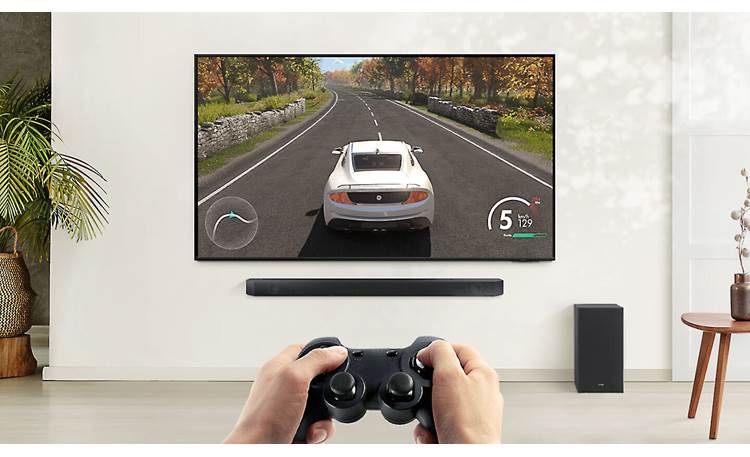 Samsung HW-Q60B Game Mode tracks directional sounds for immersive gaming