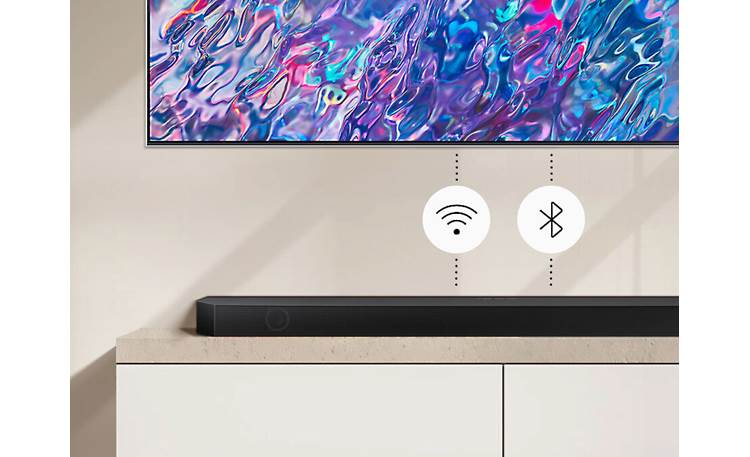 Samsung HW-Q700B Connect to select Samsung TVs with Wi-Fi or Bluetooth