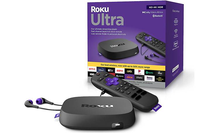 Roku Ultra 4K/HDR/Dolby Vision Streaming Device and Roku Voice Remote Pro  with Rechargeable Battery - 4802R