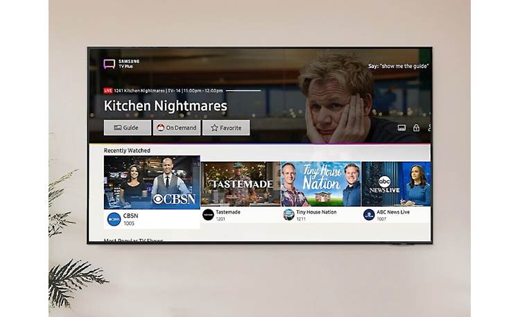 Samsung QN65QN95B Samsung TV Plus offers 150+ subscription-free channels