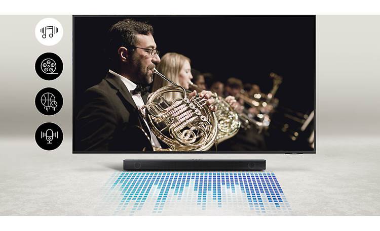 Samsung HW-B550 Adaptive Sound Lite adjusts your sound settings based on each scene of the content you're watching