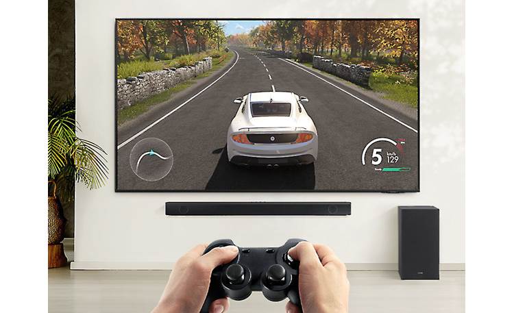 Samsung HW-B550 Game Mode tracks directional sounds for immersive gaming