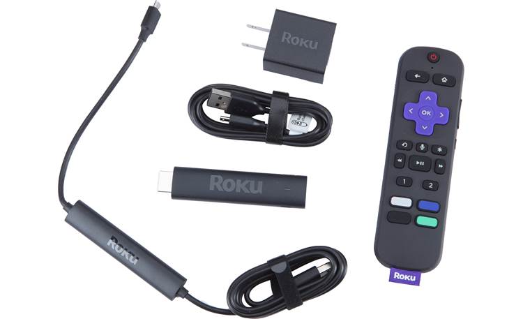 Roku 3821R Streaming Stick 4K+ Included accessories