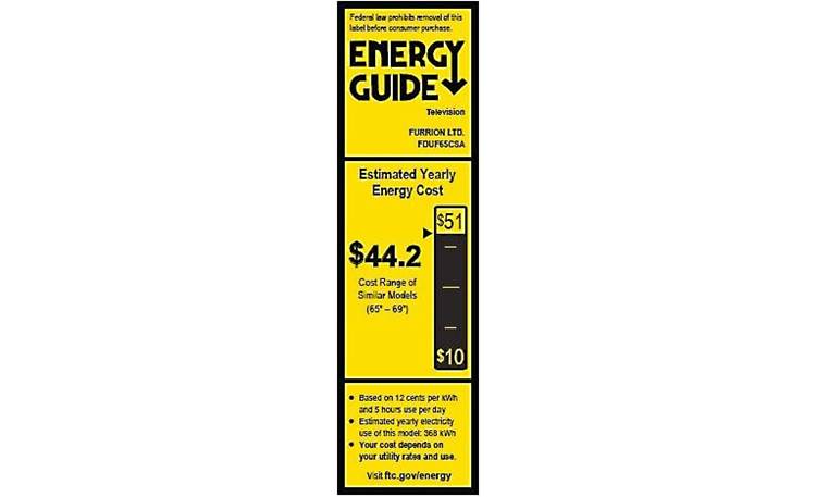 Furrion Aurora® FDUF65CSA Energy Guide