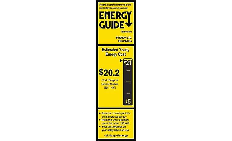 Furrion Aurora® FDUP43CSA Energy Guide