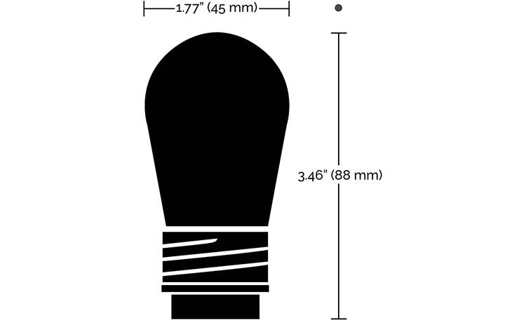 Satco Starfish S14 Replacement Bulbs for Outdoor LED String Lights Dimensions from manufacturer may vary slightly from Crutchfield's measurements