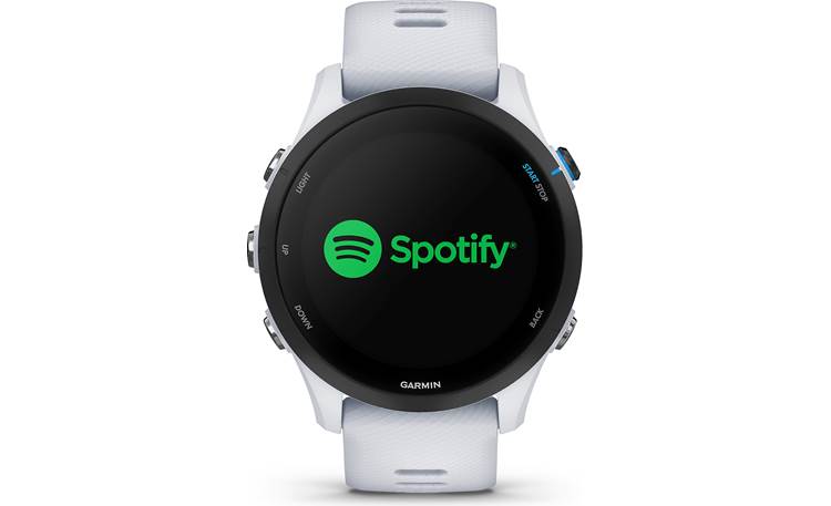 Garmin Forerunner 255 Music GPS Running Smartwatch Whitestone with White  EarBuds Bundle 