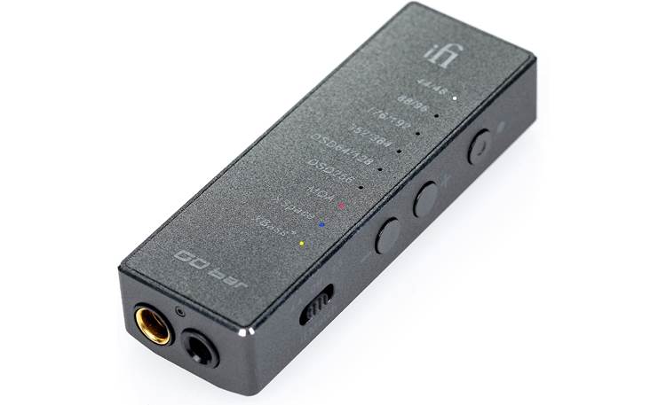 iFi Audio GO bar LED indicators on the bottom displays the sample rate of the incoming audio.
