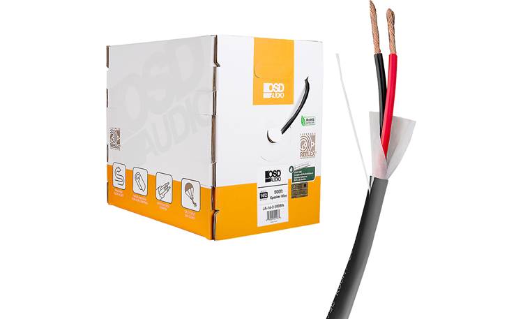 OSD 14/2 CL3 Speaker Cable Reinforced box with large payout hole for fast and smooth cable runs