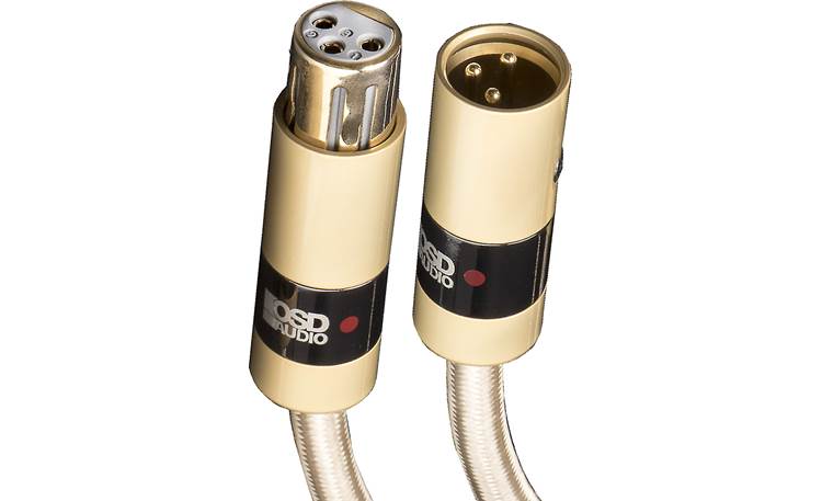 OSD Aurum XLR Cable Close-up of custom-tooled, gold-plated connectors