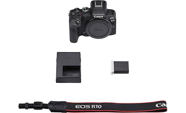 Canon EOS R10 (no lens included) Shown with included accessories