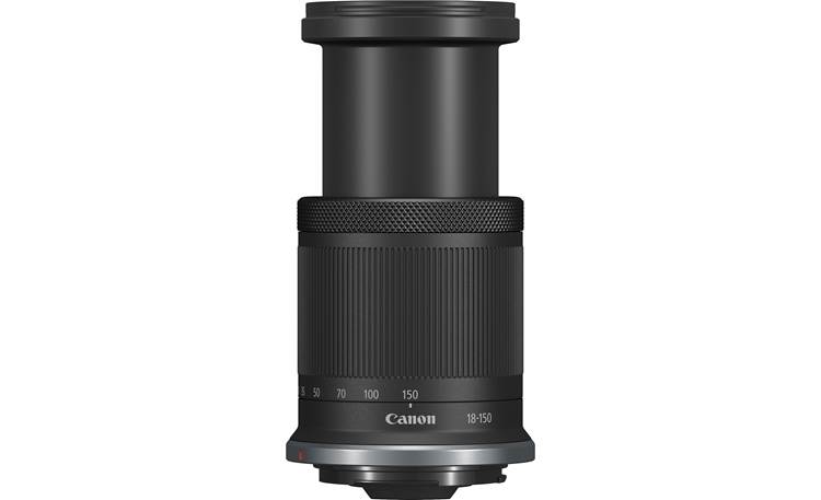 Canon RF-S 18-150mm f/3.5-6.3 IS STM Lens Top view with zoom fully extended