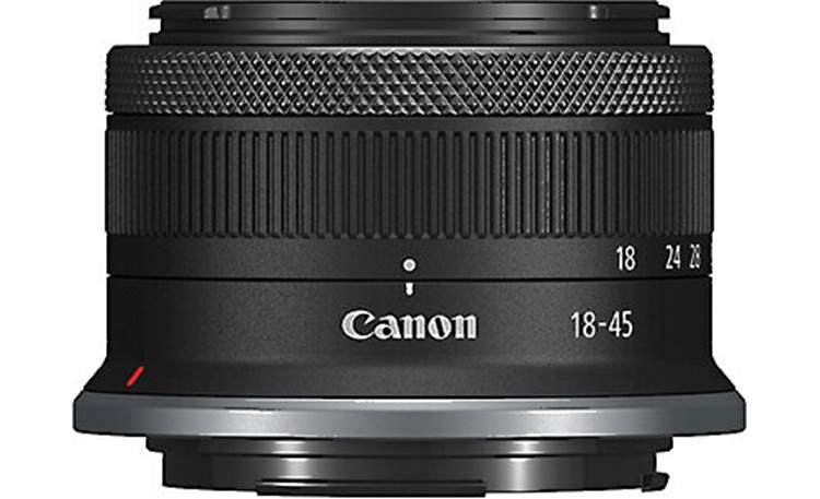 Canon RF-S 18-45mm f/4.5-6.3 IS STM Lens Top view, shown retracted