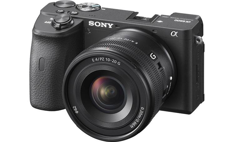 Sony SELP1020G PZ 10-20mm f/4 Shown on a Sony a6600 mirrorless camera (sold separately)