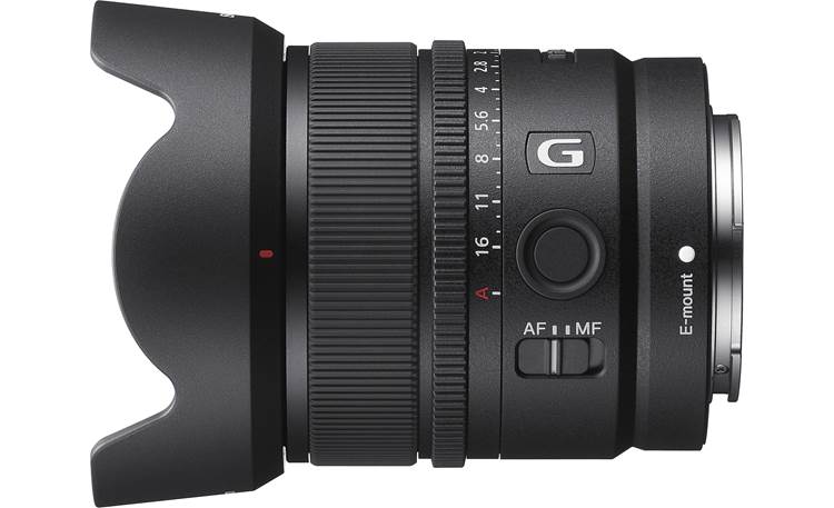 Sony SEL15F14G 15mm f/1.4 Shown with included hood