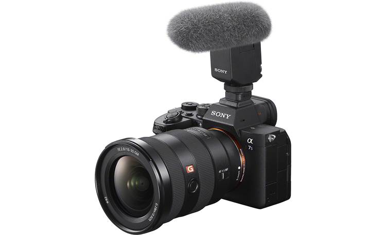Sony ECM-B10 Shown on a Sony A7s (sold separately) with included windscreen