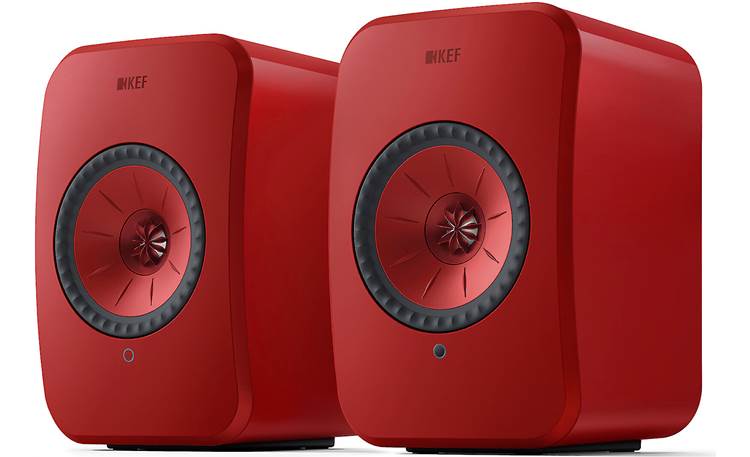 KEF LS50 Wireless II (Crimson Red) Powered stereo speakers with Wi