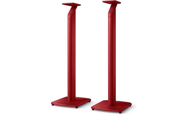 KEF S1 (Crimson Red) Custom speaker stands for KEF LSX II powered