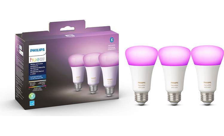 Philips White and Color Ambiance Bulb (800 lumens) (3-pack) LED with Bluetooth® at Crutchfield