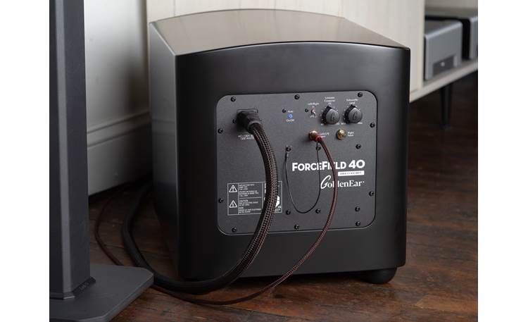 GoldenEar ForceField 40 Left input doubles as a LFE (mono-RCA) connection