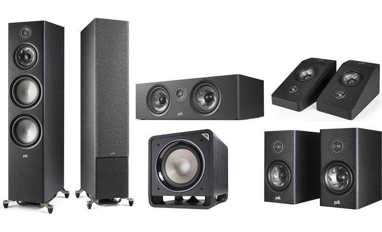 Polk Audio Reserve Dolby Atmos Speaker Bundle (Midnight Black)  5.1.2-channel home theater speaker system with powered subwoofer at  Crutchfield