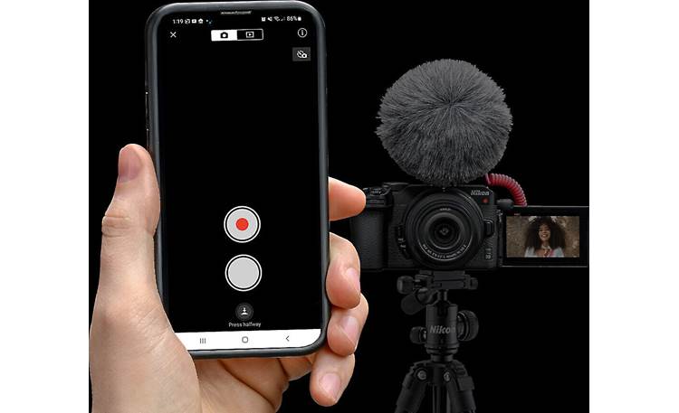 Nikon Z30 DX Camera Zoom Lens Kit Control with the free SnapBridge app for Apple® and AndroidT devices