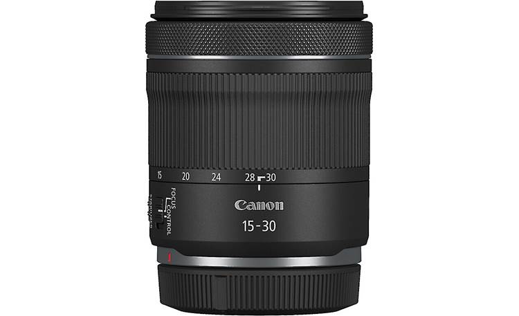 Canon RF 15-30mm f/4.5-6.3 IS STM Side view, with included rear dust cap