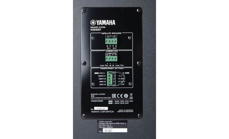 Yamaha VXS10ST Back Panel