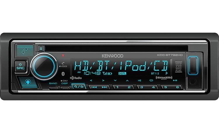 Kenwood KDC-BT782HD A built-in HD Radio tuner, a variable color display, and Amazon Alexa top the features of this receiver
