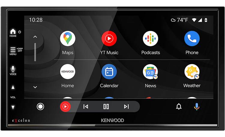 Kenwood Excelon DMX709S Android Auto displayed
