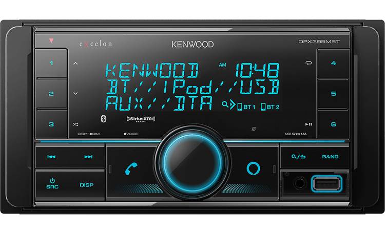 Kenwood Excelon DPX395MBT Shown with included trim bezel to work with installation kits we offer
