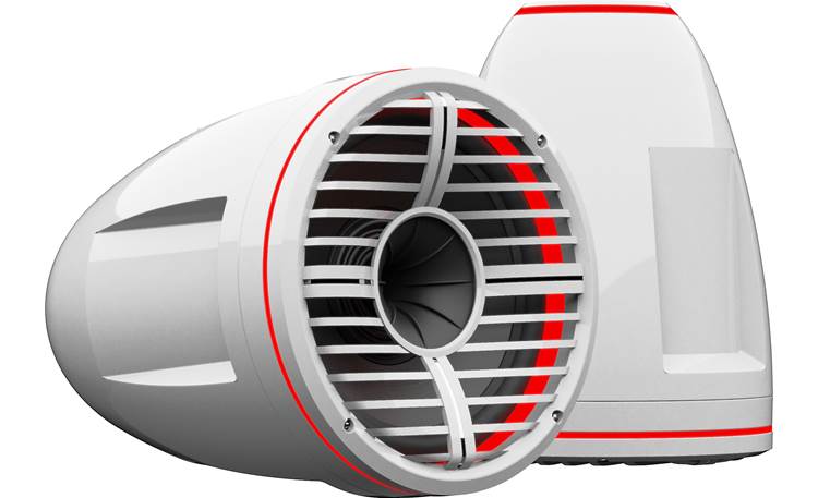Wet Sounds Rev10 HD-W integrated front and rear RGB LED lights 