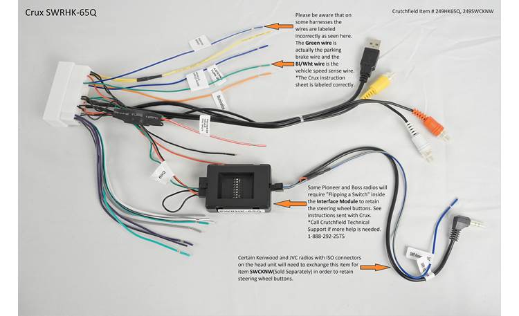 Crux SWRHK-65Q Wiring Interface Connect a new car stereo and retain the ...